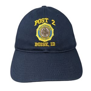 American Legion Post 2 Boise ID Strapback Hat Blue OSFA Bayside 6 Panel